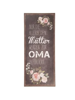 Textschild in Schwarz - (B)13 x (H)30 cm