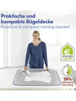 Thermal-Bügelmatte in Grau - (L)65 x (B)100 cm