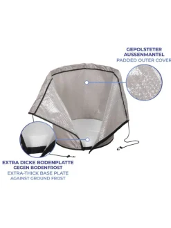 Thermo Pflanztopf-Sack in Beige - (H)55 x Ø 45 cm