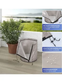 Thermo Pflanztopf-Sack in Beige - (H)55 x Ø 45 cm