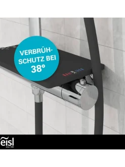 Thermostat Duschset GRANDE VITA in Chrom/Schwarz