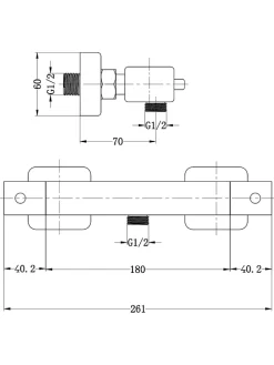 Thermostat-Duscharmatur "Signo" in Chrom