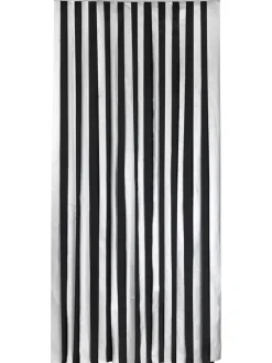 Thermo-Türvorhang in Schwarz/ Silber - (L)200 x (B)90 cm