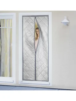 Thermo-Türvorhang in Grau - (L)200 x (B)80 cm