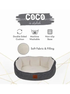 Tierbett ''Coco'' in Grau/ Creme
