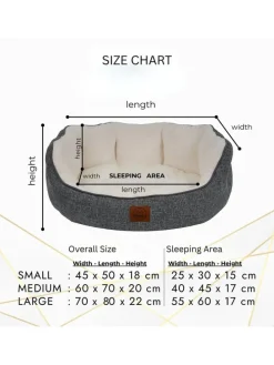 Tierbett ''Coco'' in Grau/ Creme