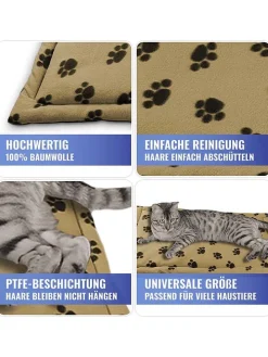 Tierbett in Hellbraun - (L)60 x (B)45 cm