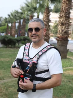 Tiertrage in Schwarz/ Bunt