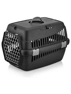 Tier-Transportbox in Schwarz - (B)49 x (H)35 x (T)32,5 cm