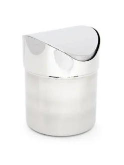 Tischabfallbehälter in Silber - (H)15,5 x Ø12 cm