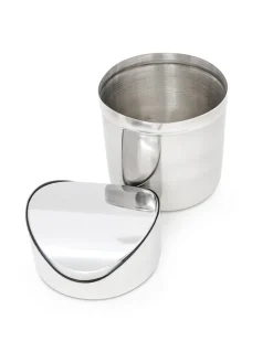 Tischabfallbehälter in Silber - (H)15,5 x Ø12 cm