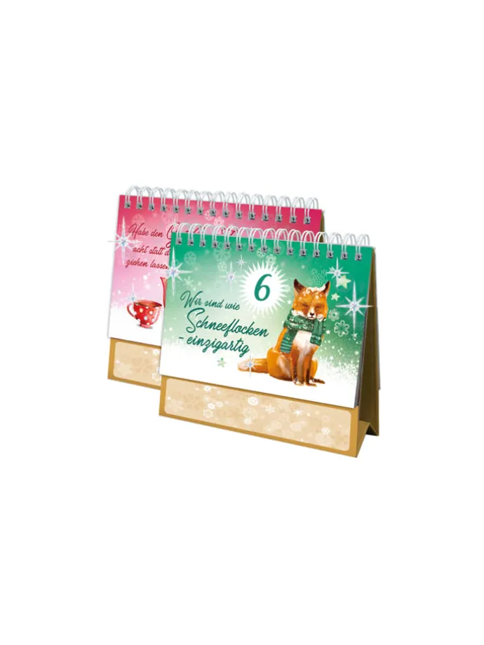 Tisch-Adventskalender mit Eisbär-Motiv in Bunt