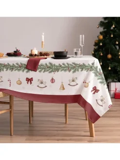 Tischdecke "Christmas Gabriel" in Weiß/ Rot