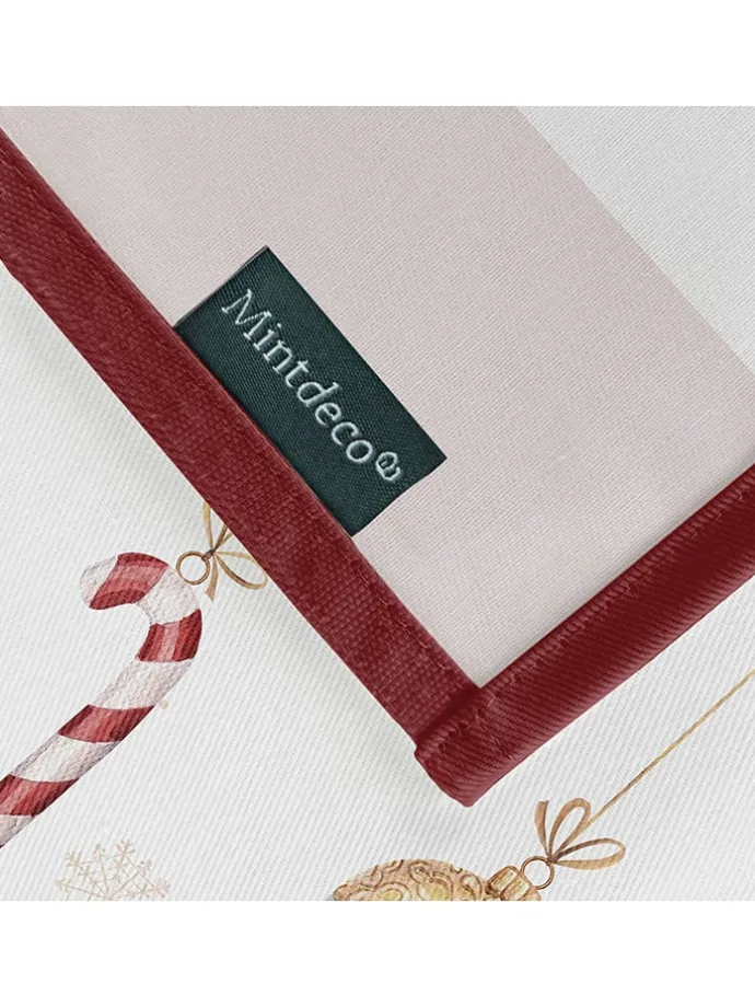 Tischdecke "Christmas Gabriel" in Weiß/ Rot