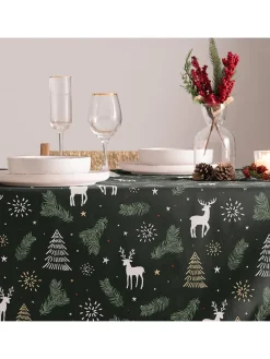 Tischdecke "Christmas Santa" in Grün