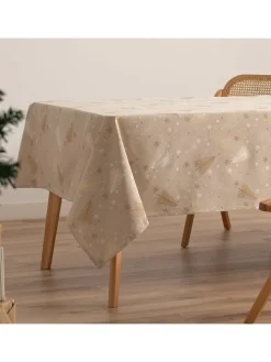 Tischdecke "Christree" in Beige/ Gold