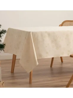 Tischdecke ''Flake'' in Creme