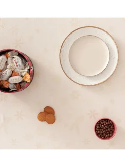 Tischdecke ''Flake'' in Creme