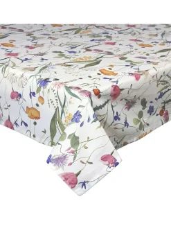 Tischdecke ''Flora'' in Weiß/ Bunt - (L)180 x (B)140 cm