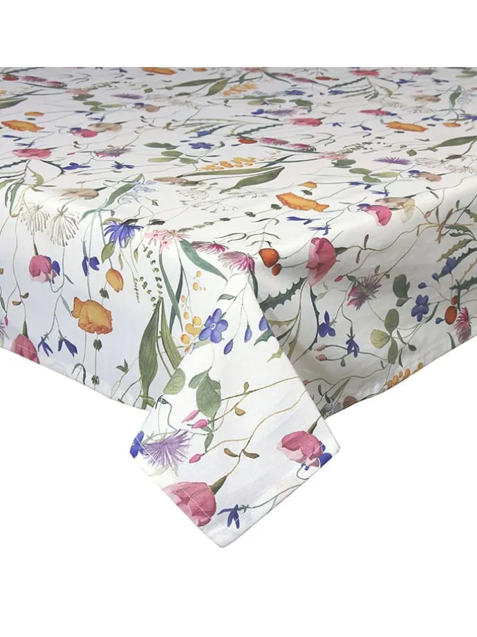 Tischdecke ''Flora'' in Weiß/ Bunt - (L)180 x (B)140 cm