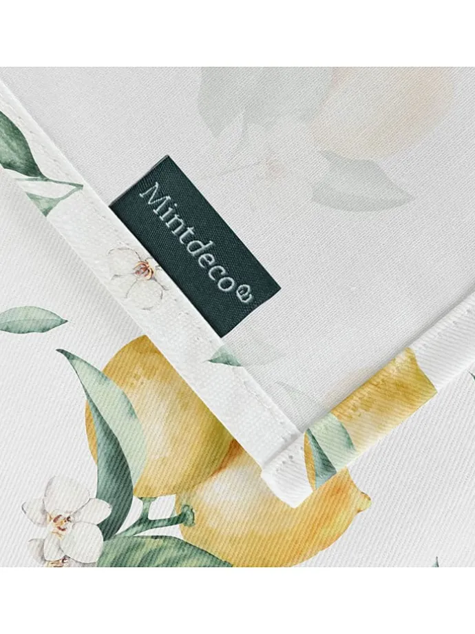 Tischdecke "Floral And Tropical Helios" in Weiß/ Gelb/ Grün