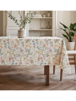 Tischdecke "Floral Azahara" in Weiß/ Rosa/ Lila