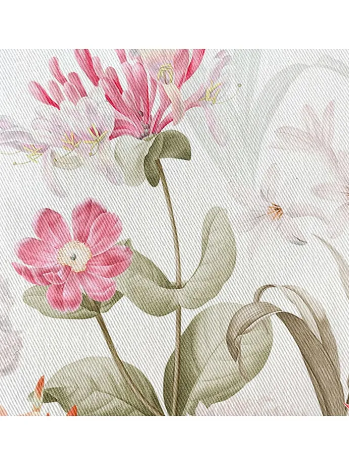 Tischdecke "Floral Blume" in Weiß/ Rosa