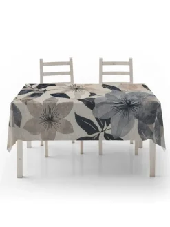 Tischdecke in Grau/ Beige