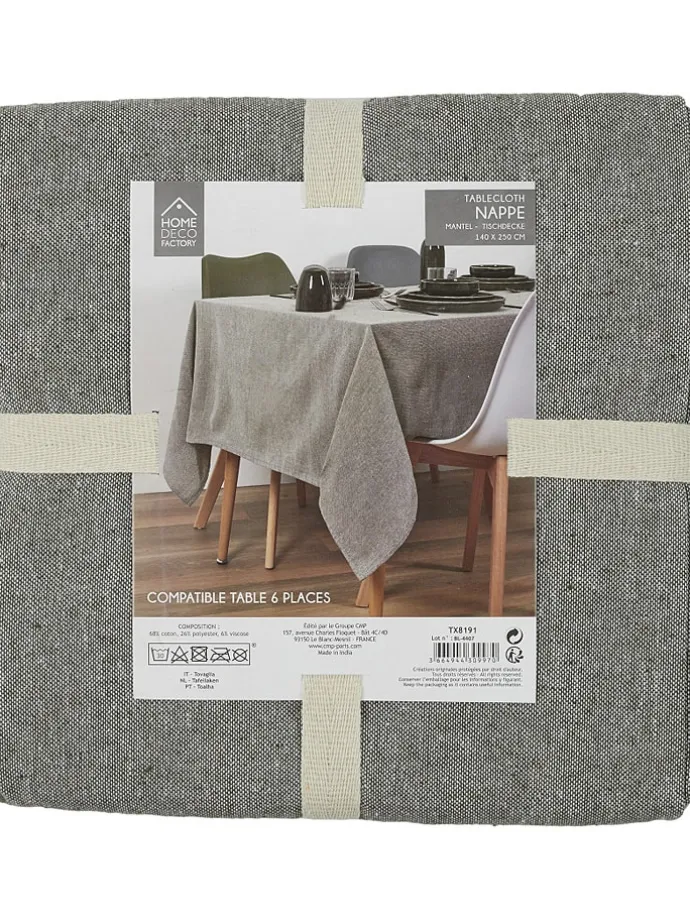 Tischdecke in Khaki - (L)250 x (B)140 cm