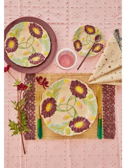 Tischdecke in Rosa - (L)100 x (B)100 cm