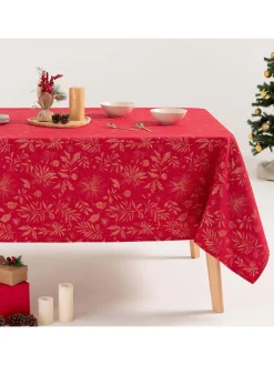 Tischdecke in Rot/ Gold