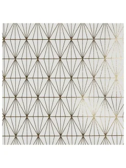 Tischdecke in Weiß/ Gold - (L)250 x (B)140 cm