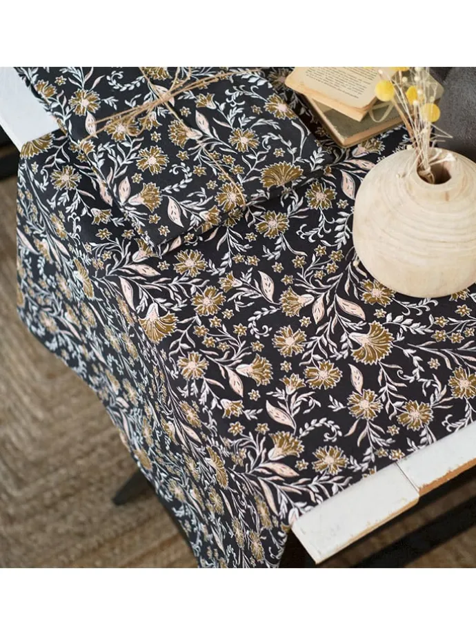 Tischdecke "Japur" in Dunkelblau/ Hellbraun - (L)240 x (B)140 cm