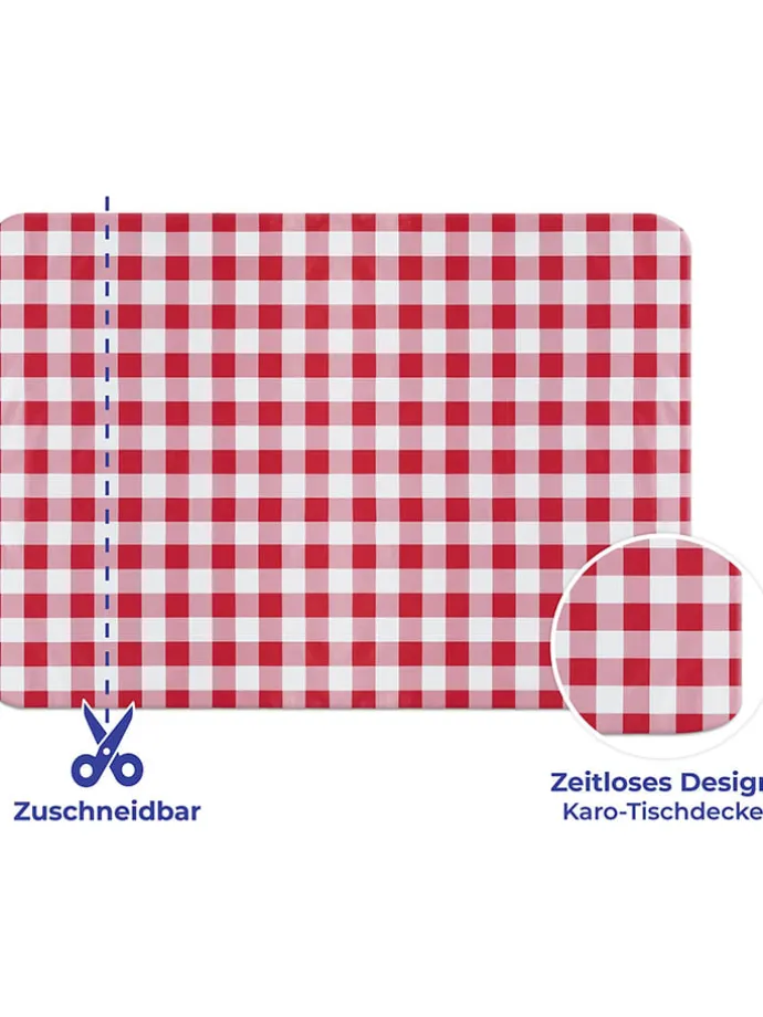 Tischdecke "Maximex" in Rot - (L)180 x (B)140 cm