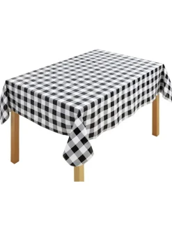 Tischdecke "Maximex" in Schwarz/ Weiß - (L)180 x (B)140 cm