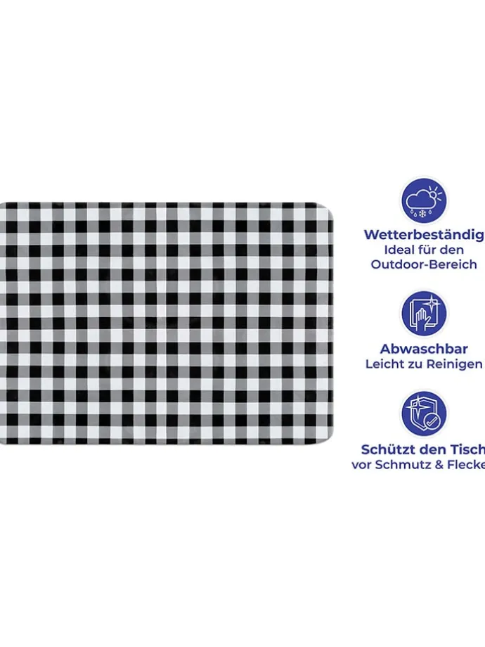 Tischdecke "Maximex" in Schwarz/ Weiß - (L)180 x (B)140 cm