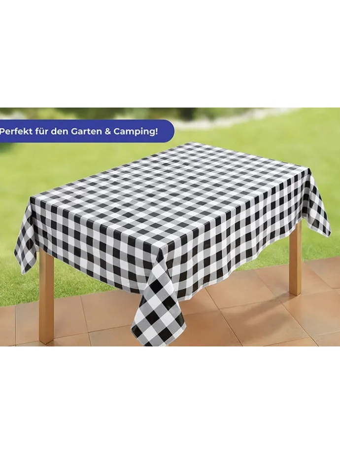 Tischdecke "Maximex" in Schwarz/ Weiß - (L)180 x (B)140 cm