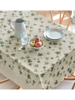 Tischdecke "Natural Iri" in Creme/ Grün