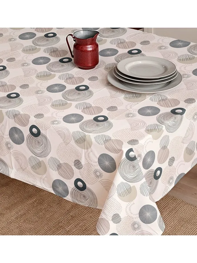 Tischdecke "Nordic Caleb" in Weiß/ Blau/ Grau