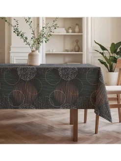 Tischdecke "Nordic Naroa" in Anthrazit/ Gelb/ Weiß