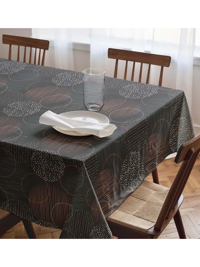 Tischdecke "Nordic Naroa" in Anthrazit/ Gelb/ Weiß