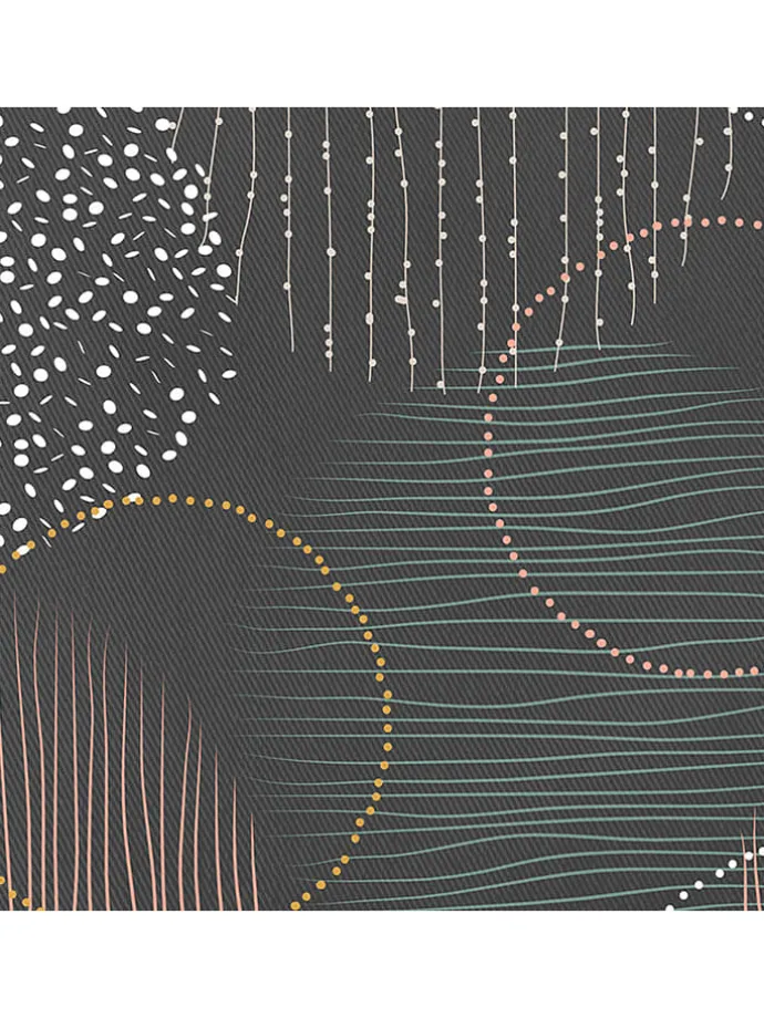 Tischdecke "Nordic Naroa" in Anthrazit/ Gelb/ Weiß