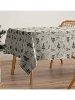 Tischdecke "Spruce" in Creme/ Grün