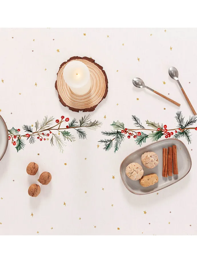 Tischdecke "Winset" in Weiß/ Grün/ Rot