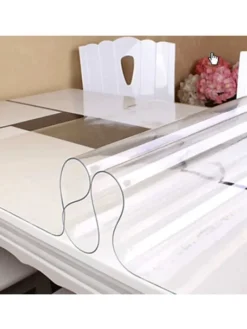 Tischfolie 1,7mm Tischdecke Tischschutz PVC klar abwaschbar in Transparent