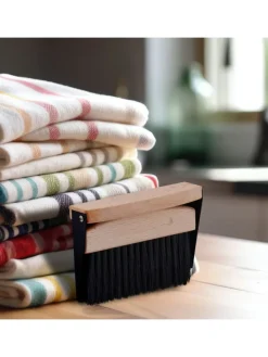 Tischkehrset in Schwarz/ Natur