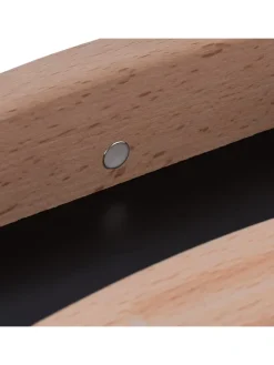 Tischkehrset in Schwarz/ Natur