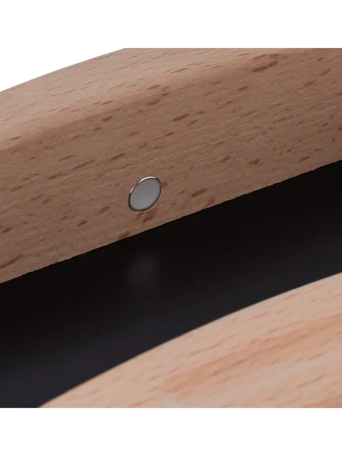 Tischkehrset in Schwarz/ Natur