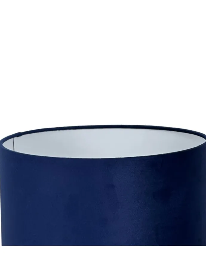 Tischlampe in Dunkelblau/ Gold - (H)51 x Ø 32 cm