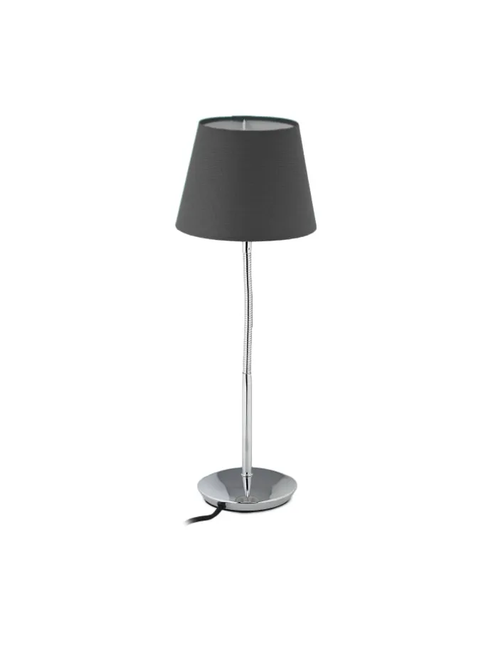 Tischlampe in Grau/ Silber - (H)47 x Ø 17 cm